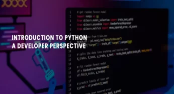 Introduction to Python – A developer perspective